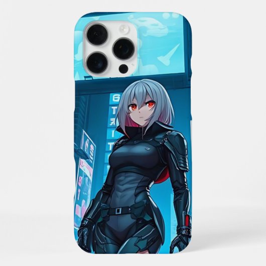 Nova Kuro Cyber Anime iPhone 16 Pro Max hoesje (Achterkant)
