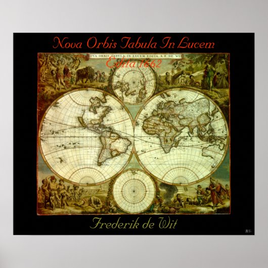 NOVA ORBIS TABULA IN LUCEM EDITA 1662 POSTER (Voorkant)