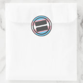 NOVA Pride Transgender Logo - Ronde Sticker (Tas)
