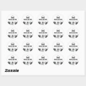 NOVA Schedel Bruid of Sterf Tot de Dood Bacheloret Ronde Sticker (Vel)