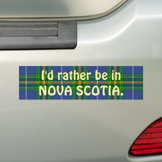 Nova Scotia bumper sticker (Op auto)