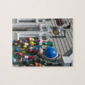 Nova Scotia, Canada. Boei winkel in  Blue Rocks in Legpuzzel (Horizontaal)