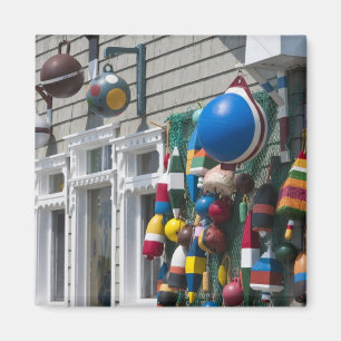 Nova Scotia, Canada. Boei winkel in Blue Rocks in Magneet