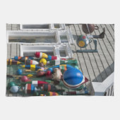 Nova Scotia, Canada. Buoy shop in Blue Rocks in Theedoek (Horizontaal)