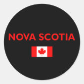 Nova Scotia Canada Canadese vlag Donkere kleur Ronde Sticker (Voorkant)