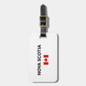 Nova Scotia Canada Canadese vlag Lichtkleur Bagagelabel (Voorkant verticaal)