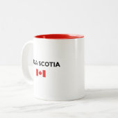 Nova Scotia Canada Canadese vlag Lichtkleur Tweekleurige Koffiemok (Voorkant links)
