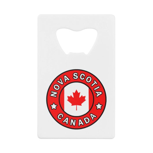 Nova Scotia Canada Creditkaart Flessenopener (Voorkant)