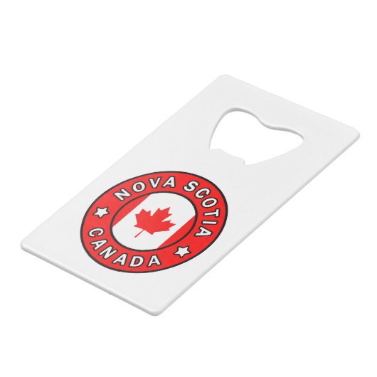 Nova Scotia Canada Creditkaart Flessenopener (Voorkant Gekanteld)