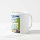 Nova Scotia Canada Oude Reisposter Koffiemok (Voorkant rechts)