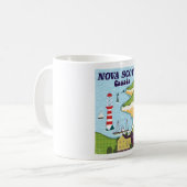 Nova Scotia Canada Oude Reisposter Koffiemok (Voorkant links)