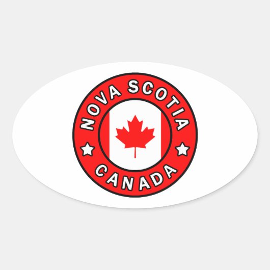 Nova Scotia Canada Ovale Sticker (Voorkant)