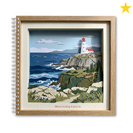 Nova Scotia Canada Papieren Collage Diorama Notitieboek