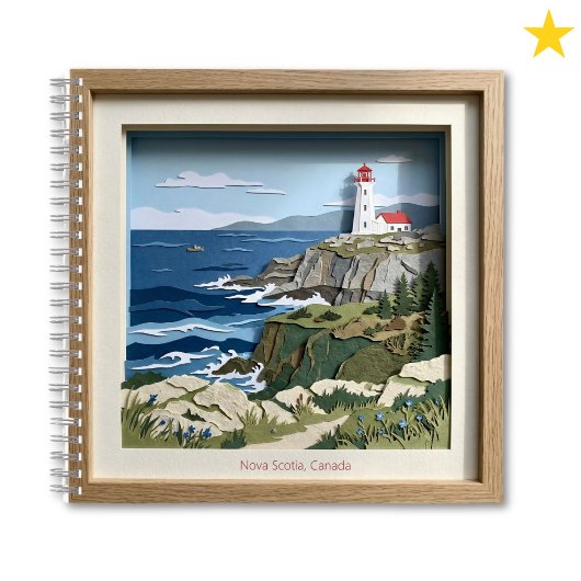 Nova Scotia Canada Papieren Collage Diorama Notitieboek