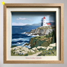 Nova Scotia Canada Papieren Collage Diorama