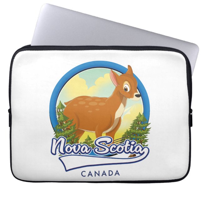 Nova Scotia Canada reislogo Laptop Sleeve (Voorkant)