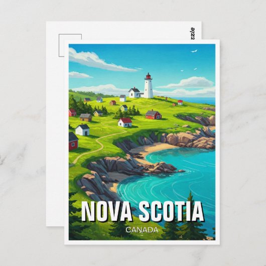 Nova Scotia Canada Reizen Briefkaart (Voorkant / Achterkant)