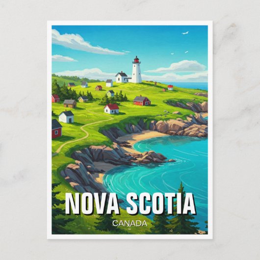 Nova Scotia Canada Reizen Briefkaart (Voorkant)