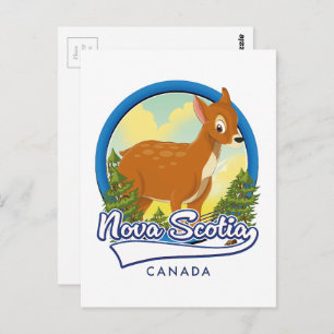 Nova Scotia Canada reizen logo Briefkaart