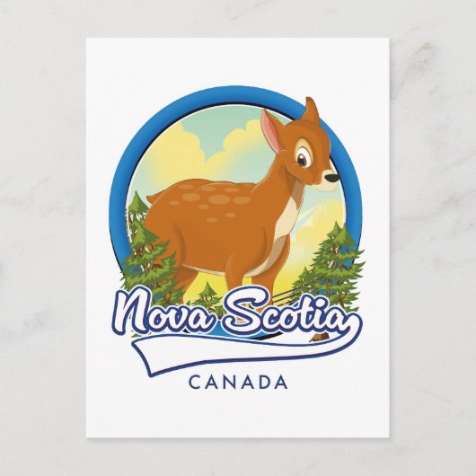 Nova Scotia Canada reizen logo Briefkaart (Voorkant)