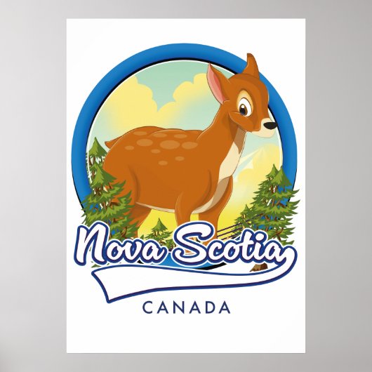 Nova Scotia Canada reizen logo Poster (Voorkant)