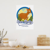 Nova Scotia Canada reizen logo Poster (Keuken)