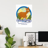 Nova Scotia Canada reizen logo Poster (Thuiskantoor)