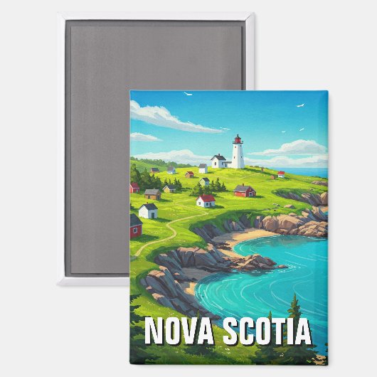 Nova Scotia Canada Reizen Magneet (Voorkant / Achterkant)