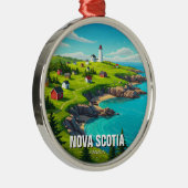 Nova Scotia Canada Reizen Metalen Ornament (Rechts)
