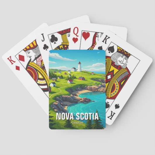 Nova Scotia Canada Reizen Pokerkaarten (Achterkant)