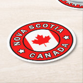Nova Scotia Canada Ronde Kartonnen Onderzetter (Gebogen)