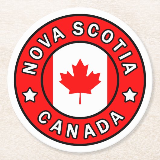 Nova Scotia Canada Ronde Kartonnen Onderzetter (Voorkant)