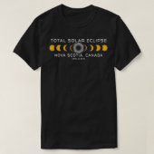Nova Scotia Canada Solar Eclipse 2024 april 8 T-shirt (Design voorkant)