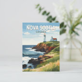 Nova Scotia Canada Travel Art Vintage Briefkaart (Staand voorkant)