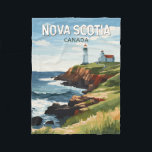 Nova Scotia Canada Travel Art Vintage Fleece Deken<br><div class="desc">Nova Scotia retro vector reisontwerp. Nova Scotia is bijna volledig omgeven door water en is de thuisbasis van meer dan 13.000 km kustlijn,  duizenden meren,  weelderige valleien,  vier UNESCO Werelderfgoedlocaties,  's werelds hoogste getijden en walvissen!</div>
