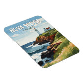 Nova Scotia Canada Travel Art Vintage Magneet (Rechterzijde)