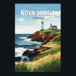 Nova Scotia Canada Travel Art Vintage Poster<br><div class="desc">Nova Scotia retro vector reisontwerp. Nova Scotia is bijna volledig omgeven door water en is de thuisbasis van meer dan 13.000 km kustlijn,  duizenden meren,  weelderige valleien,  vier UNESCO Werelderfgoedlocaties,  's werelds hoogste getijden en walvissen!</div>