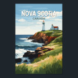 Nova Scotia Canada Travel Art Vintage Poster<br><div class="desc">Nova Scotia retro vector reisontwerp. Nova Scotia is bijna volledig omgeven door water en is de thuisbasis van meer dan 13.000 km kustlijn,  duizenden meren,  weelderige valleien,  vier UNESCO Werelderfgoedlocaties,  's werelds hoogste getijden en walvissen!</div>