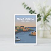 Nova Scotia Canada Travel Place Illustratie Briefkaart (Staand voorkant)