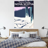 Nova Scotia, Canada vakantiereisposter. Canvas Afdruk (Insitu (Slaapkamer))