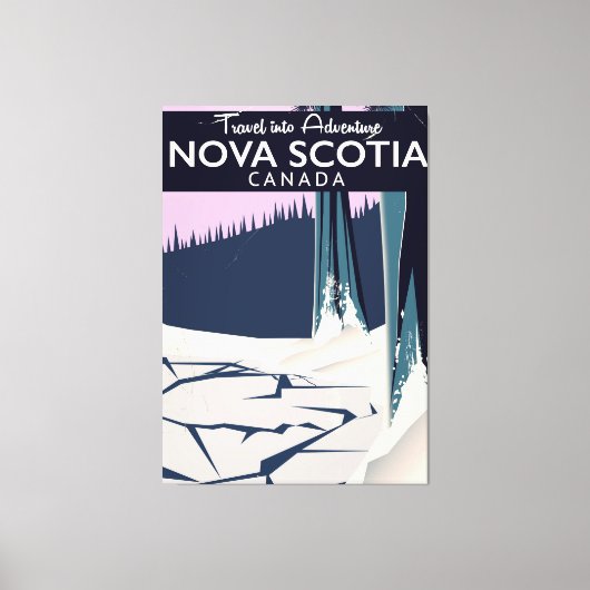 Nova Scotia, Canada vakantiereisposter. Canvas Afdruk (Voorkant)