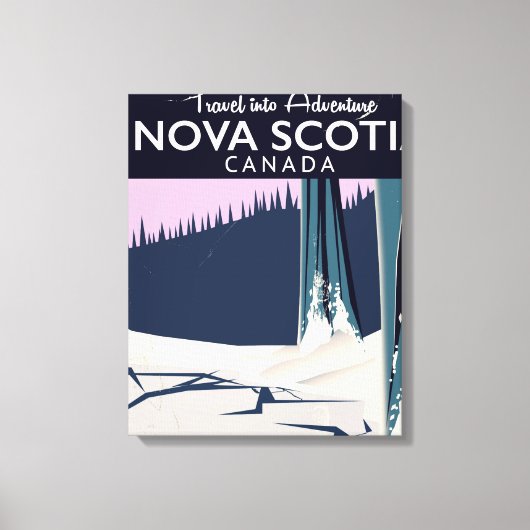 Nova Scotia, Canada vakantiereisposter. Canvas Afdruk (Voorkant)