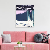 Nova Scotia, Canada vakantiereisposter. Canvas Afdruk (Insitu (Woonkamer))