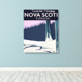 Nova Scotia, Canada vakantiereisposter. Canvas Afdruk (Insitu (Houten vloer))