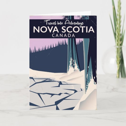 Nova Scotia, Canada vakantiereisposter. Feestdagen Kaart (Voorkant)