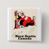 Nova Scotia canada Vierkante Button 5,1 Cm (Voorkant)