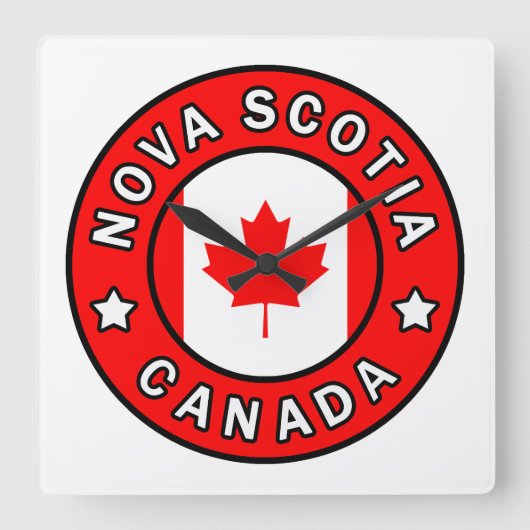 Nova Scotia Canada Vierkante Klok (Voorkant)