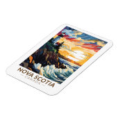 Nova Scotia Canada Vuurtoren Reizen Kunst Vintage Magneet (Linkerzijde)