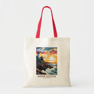 Nova Scotia Canada Vuurtoren Reizen Kunst Vintage Tote Bag
