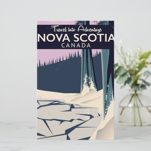 Nova Scotia, Canadese reisposter voor vakanties. Briefpapier (Staand voorkant)